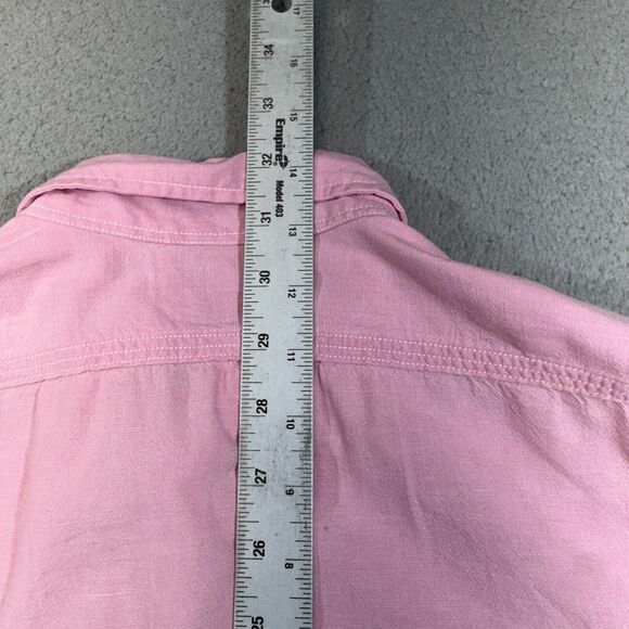 VINTAGE Polo Ralph Lauren Shirt Men Large Pink Double Dual Pocket USA Made Ivy - Picture 12 of 13